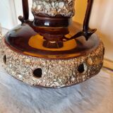 French ceramic lamp from the 70s with the "Fat Lava" technique and
