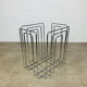 Chrome metal magazine rack by Willy Glaeser for TMP, 1980s.