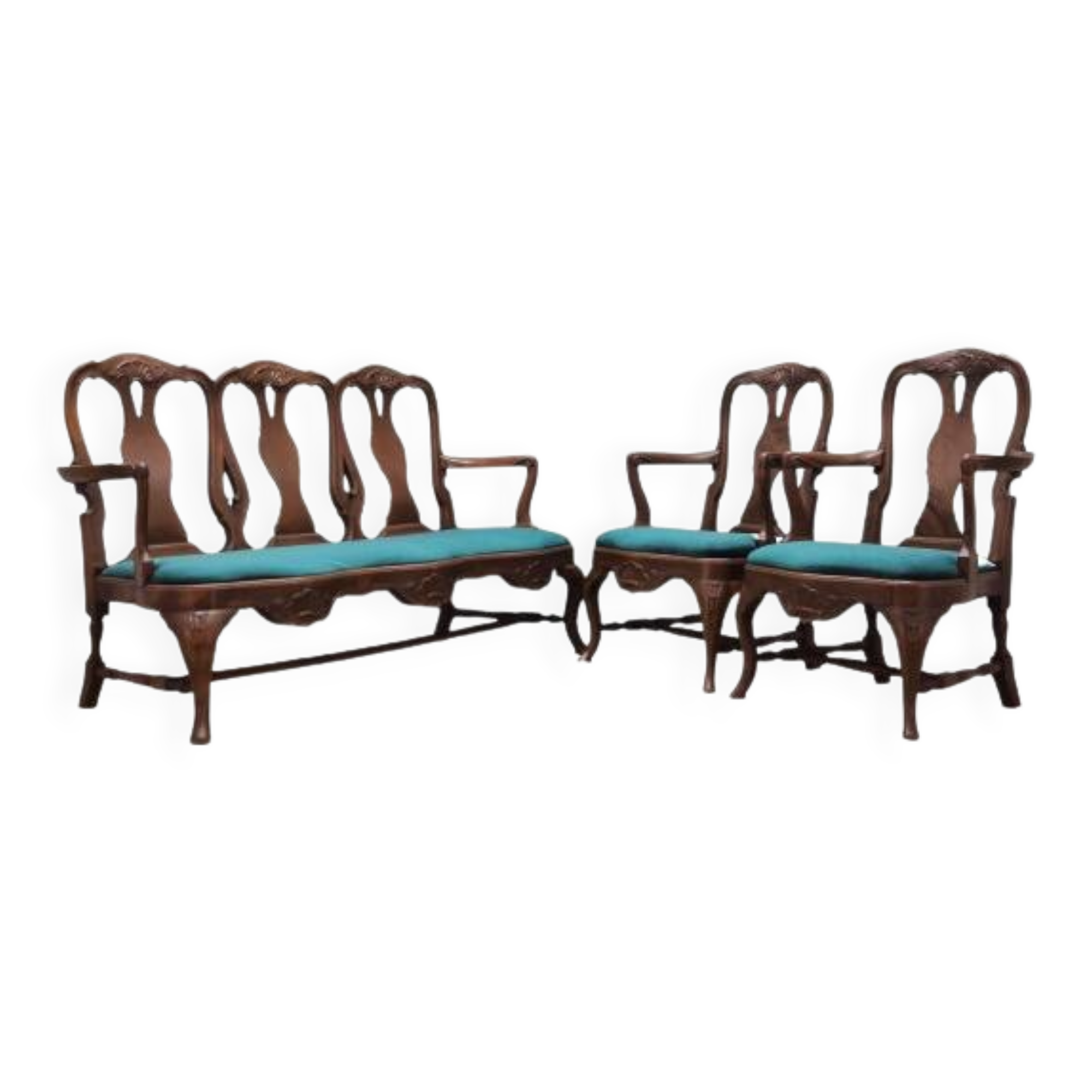 Living room set, style: Chippendale, 1970s, production: Denmark