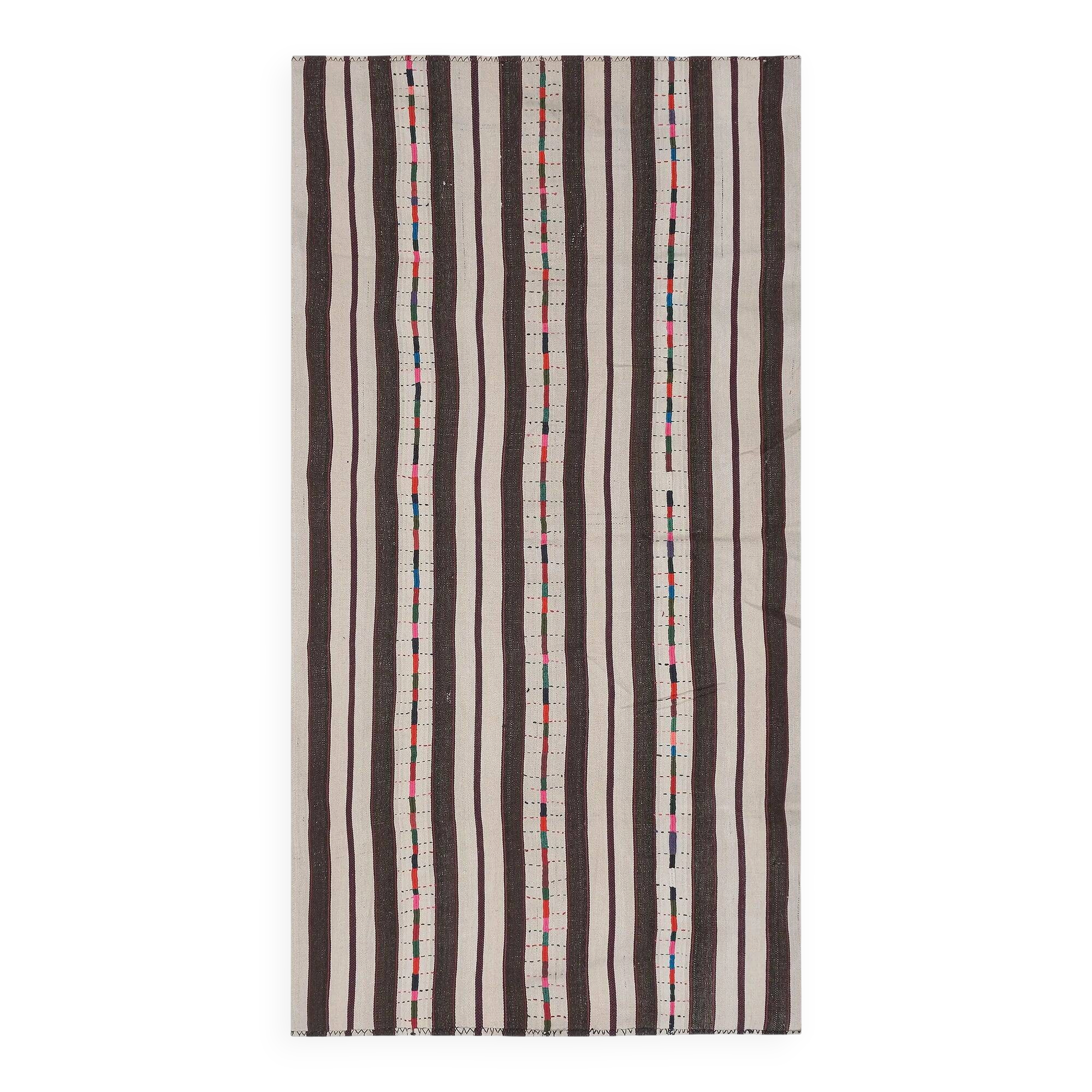 Vintage Turkish kilim, handwoven, 180x340 cm.