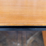 Desk in oak and lacquered metal 1970s
