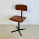 Office children's chair, wooden and metal, 70s