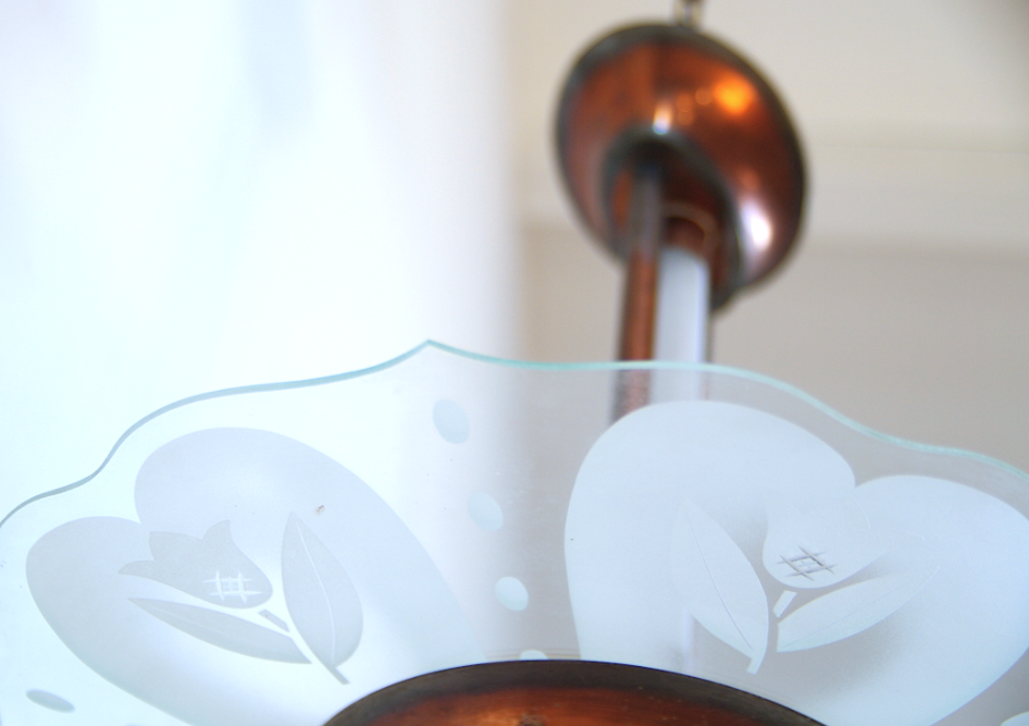 Copper pendant light from the 40s