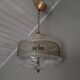 Chandelier crystal décor polished flowers, vintage 1950 style art deco