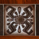 Scandinavian rosewood and ceramic coffee table