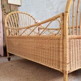 Rattan baby bed