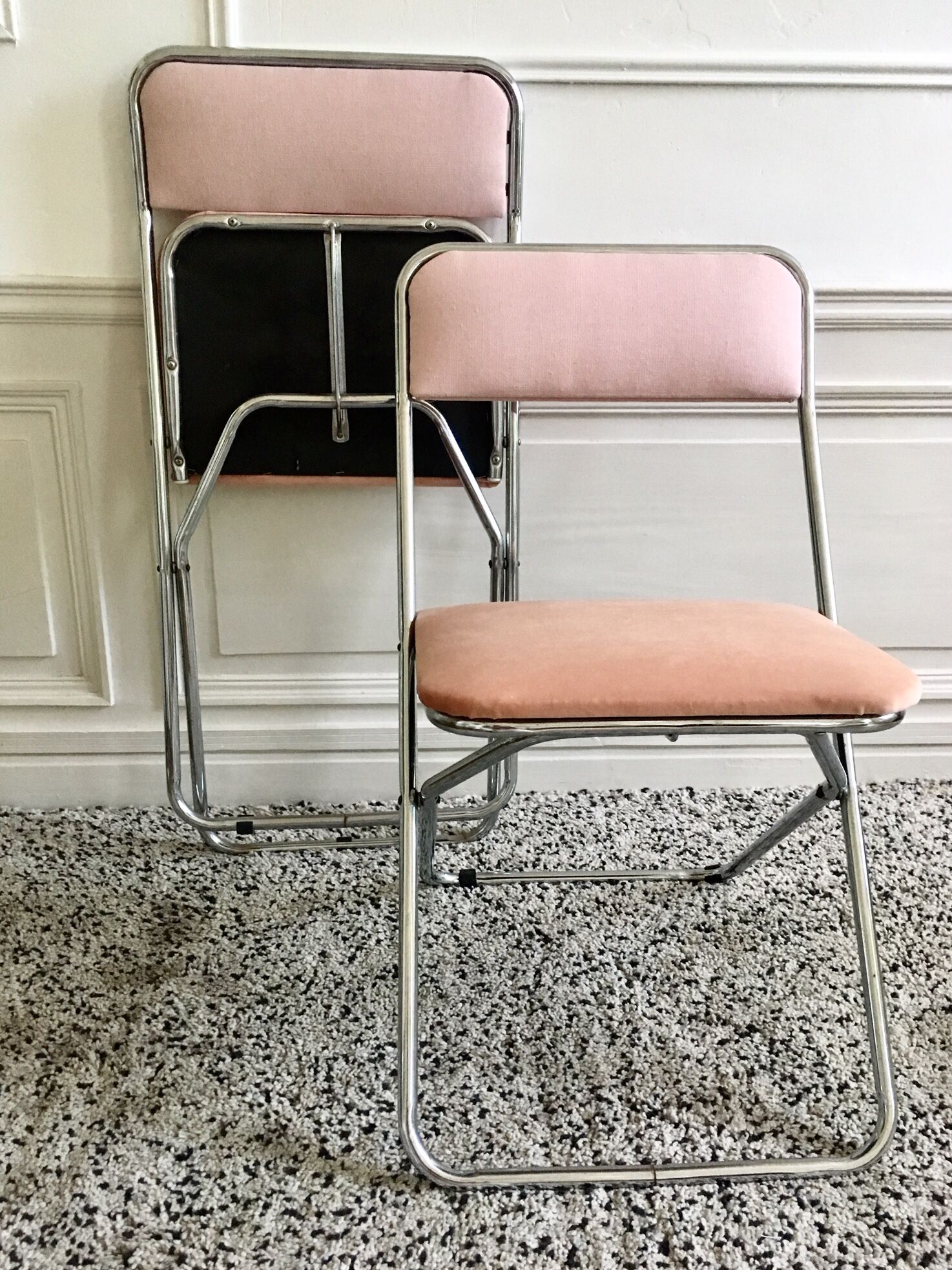 Restored vintage folding chairs