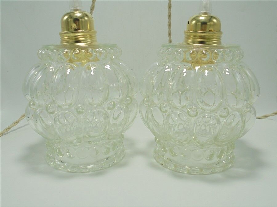 Vintage pendant lamp pair