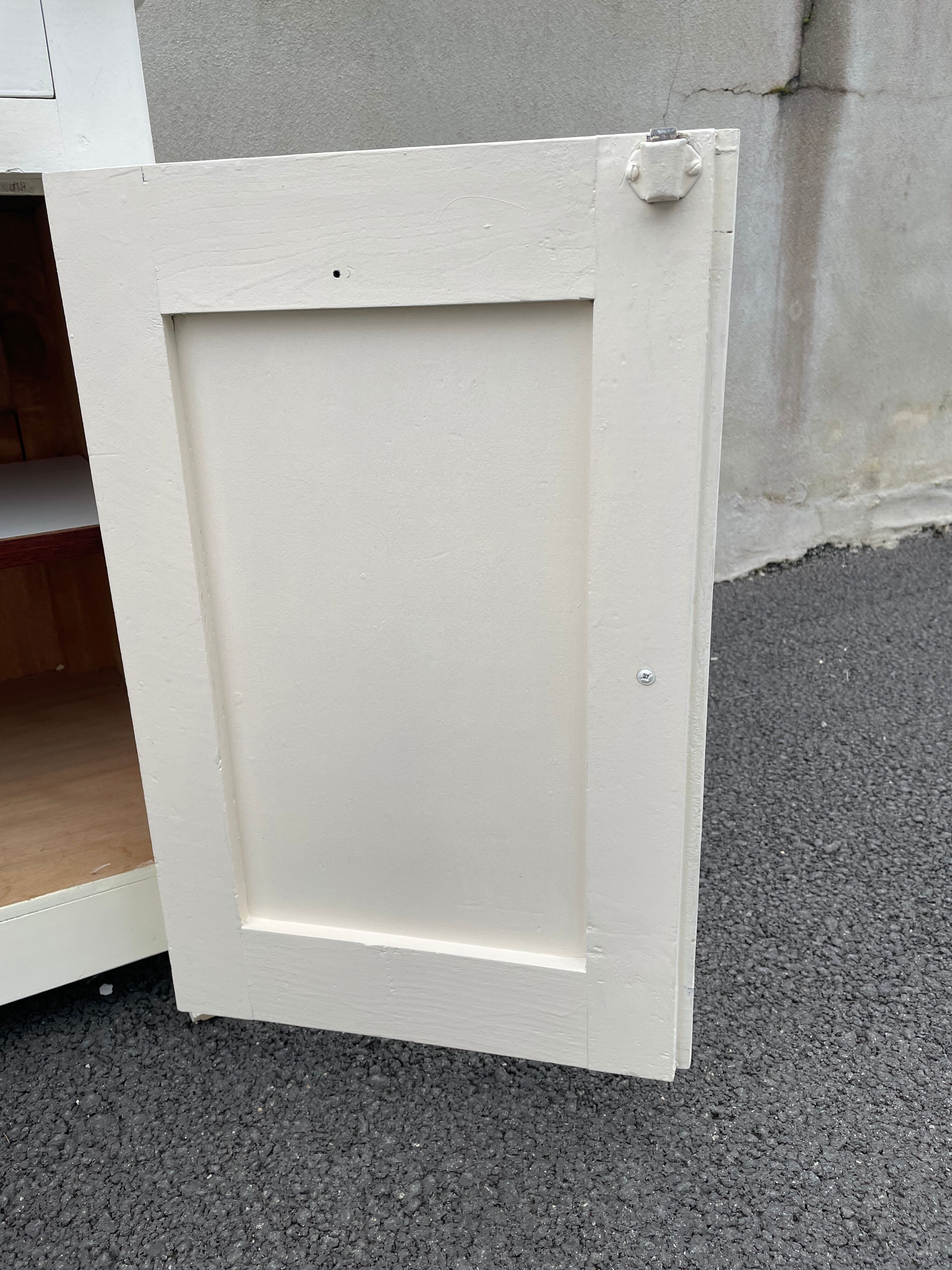 Moulded white sideboard