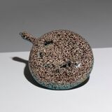 Speckled earthenware pan, accolay, 1960s