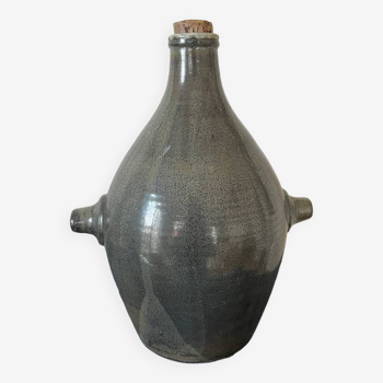 Vintage vinegar bowl in handmade blue-gray stoneware