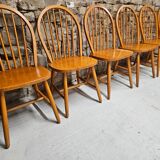 Lot de 6 chaises danoises à barreaux