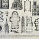 Old engraving 1898, Church, cathedral, religious • Original and vintage lithograph