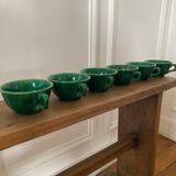 Set of 6 green cups