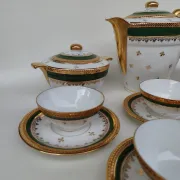Limoges porcelain coffee service from the 1950s. For 6 people.