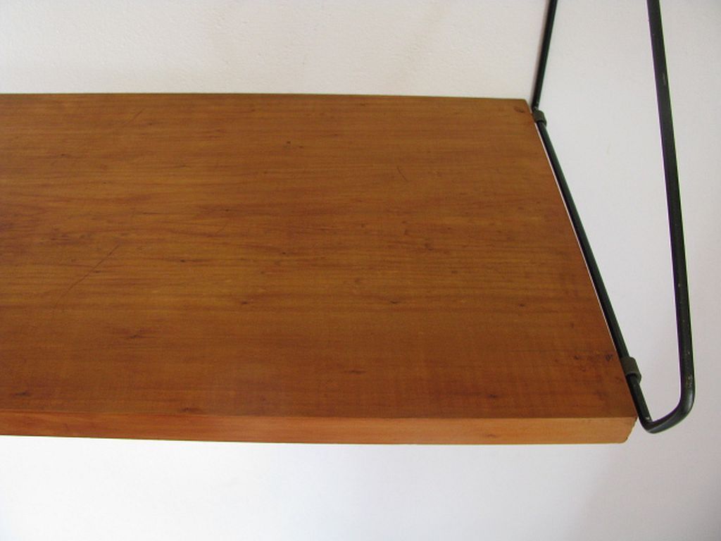 Étagère murale vintage bois 1960