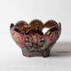 Carnival Glass Bowl / Iridescent Sunk Daisy Pattern / Eda Glasbruk / Sweden