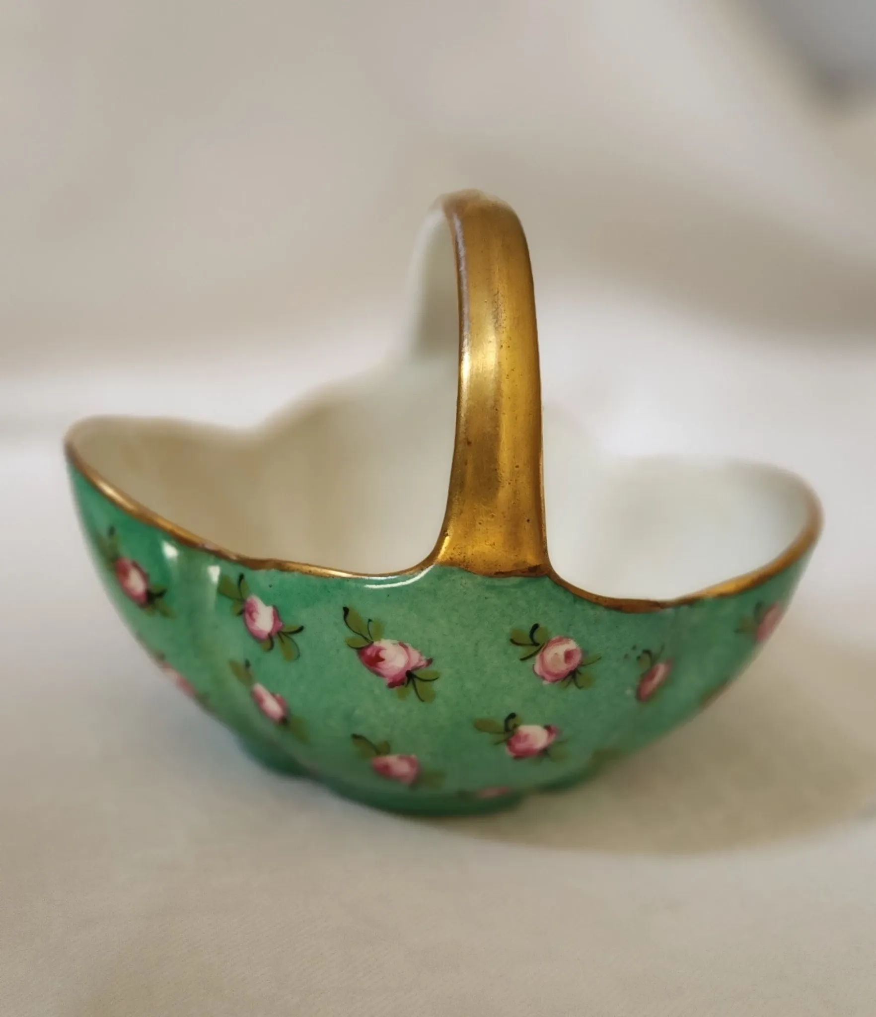 Old Limoges porcelain basket