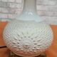 Ceramic lamp 1960 to 70 with velvet lampshade