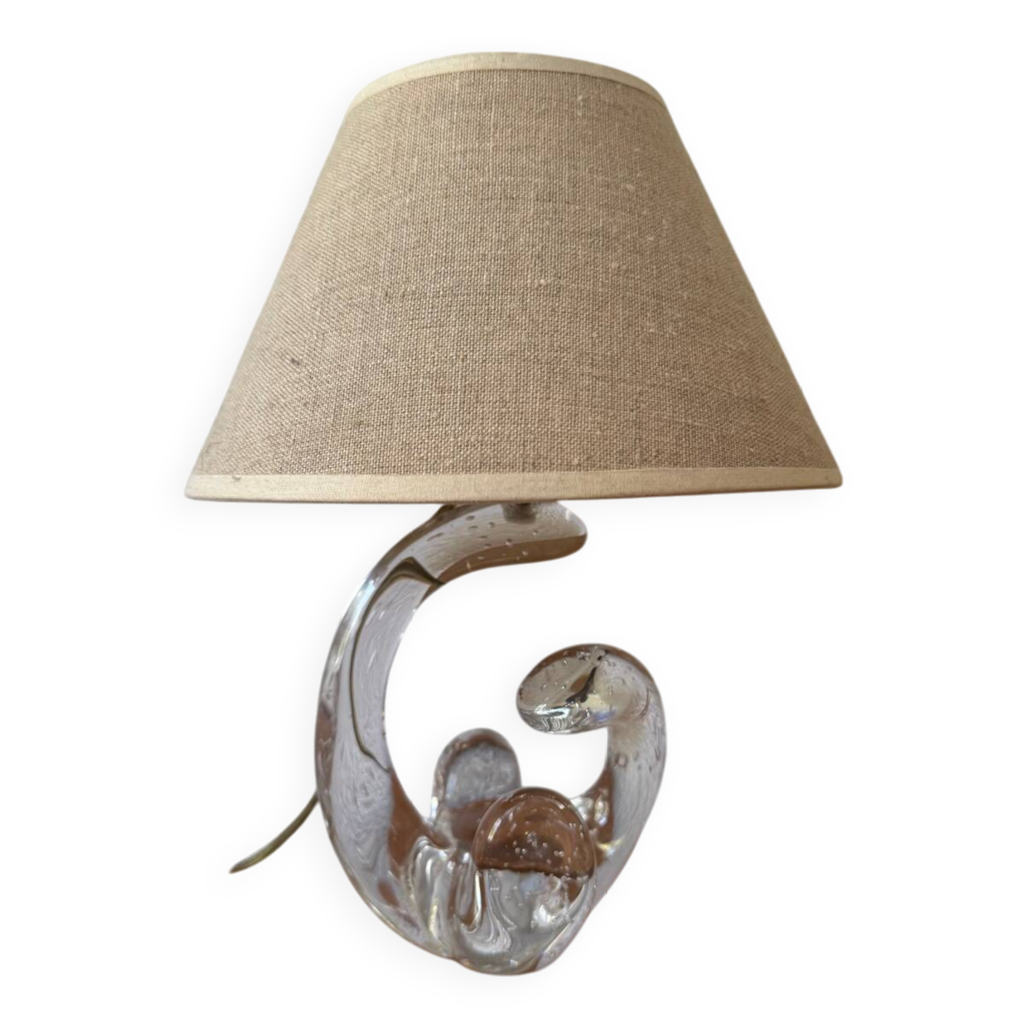 Small Schneider crystal lamp from the 50s