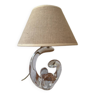Small Schneider crystal lamp from the 50s