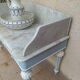 Vanity unit, wooden and marble dressing table in Louis XVI style.