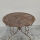 Wrought iron garden table pedestal 1900s