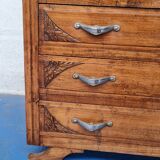 Oak art deco chest of drawers