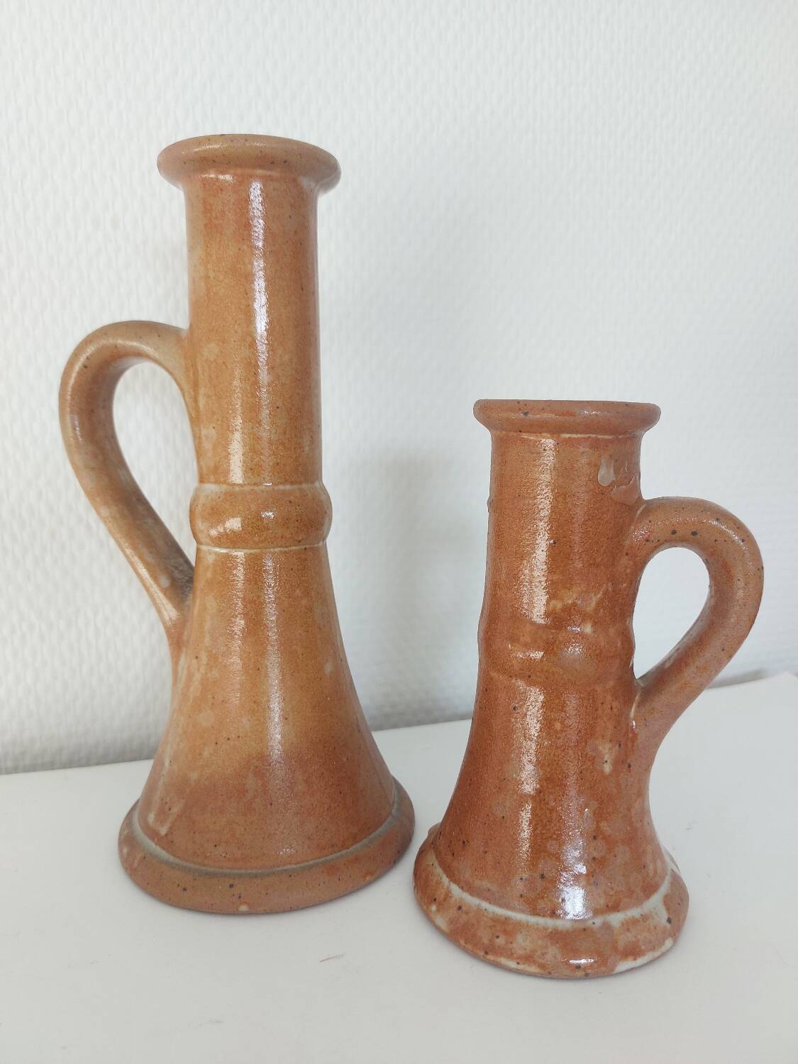 Set of 2 ceramic candle holders