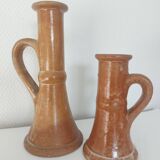 Set of 2 ceramic candle holders