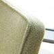 Vintage olive green bouclé armchair model 366