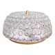 Large honeycomb glass ceiling light and brass, Glasshütte Limburg, 1970