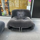 Soriana model armchair and ottoman by Tobia Scarpa Cassina edition
