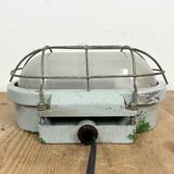 Industrial Cast Aluminium Wall Light with Milk Glass from Elektrosvit, 1970s