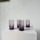 Set of 4 purple graphic octagonal glasses