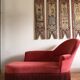 Napoleon III meridian in coral velvet with bouillon fringes – condition c