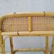 Paire de chevets vintage rotin et verre