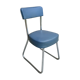 Ronéo office chair from the 60s, Skaï grey blue
