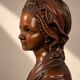 Bust of a woman 40 cm – Art Nouveau style – bronze effect finish