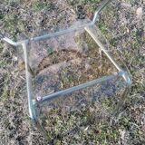 Vintage designer chair in plexiglass and chrome 1980