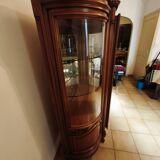 Silver cabinet, solid cherry wood display case
