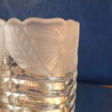 Antique crystal vase, floral pattern