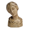 Bust of a young woman in Florentine style wax, 19 cm