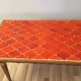 Ceramic and rattan dining table