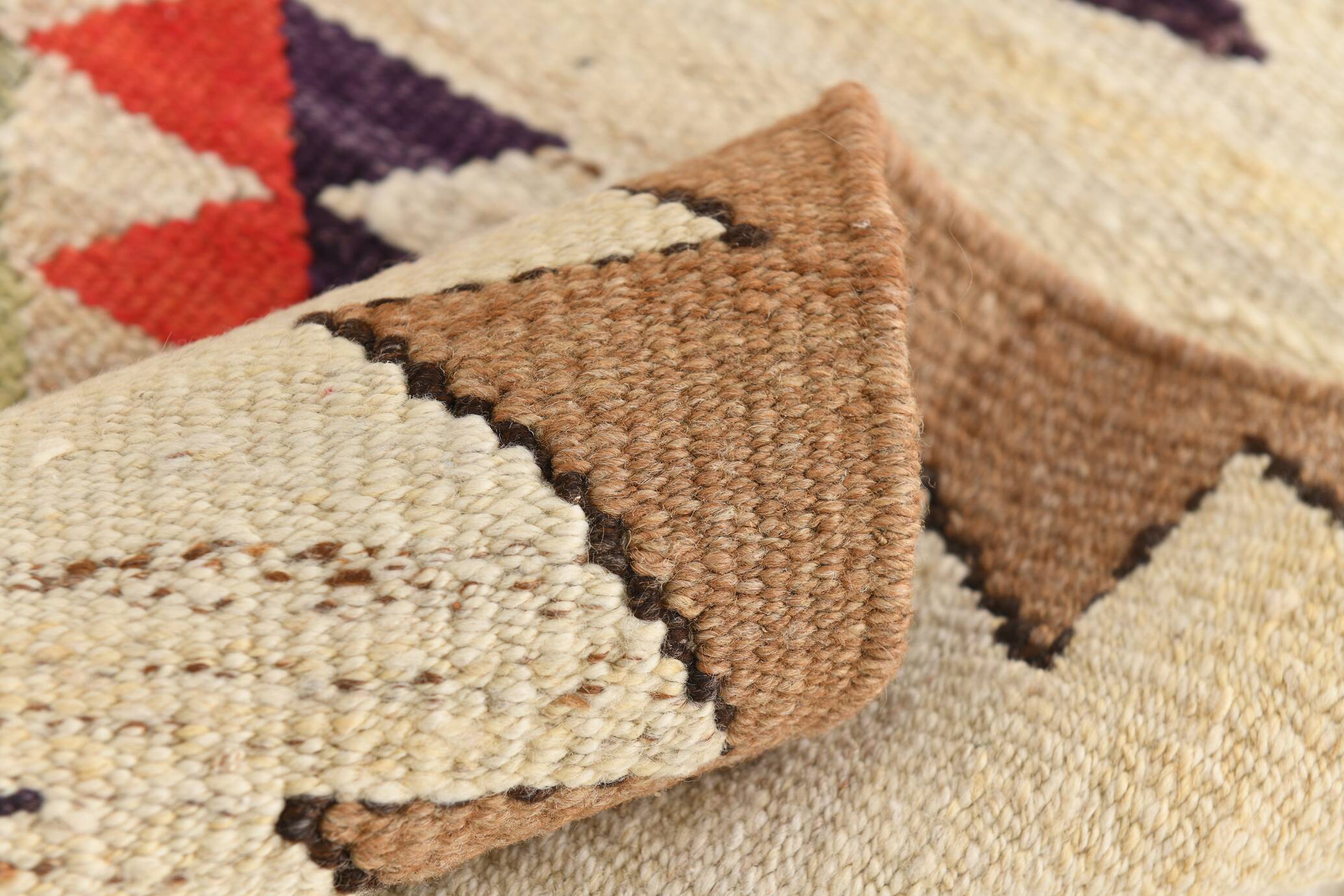 3x10 Vintage Tribal Geometric Kilim Runner Rug, 91x314Cm