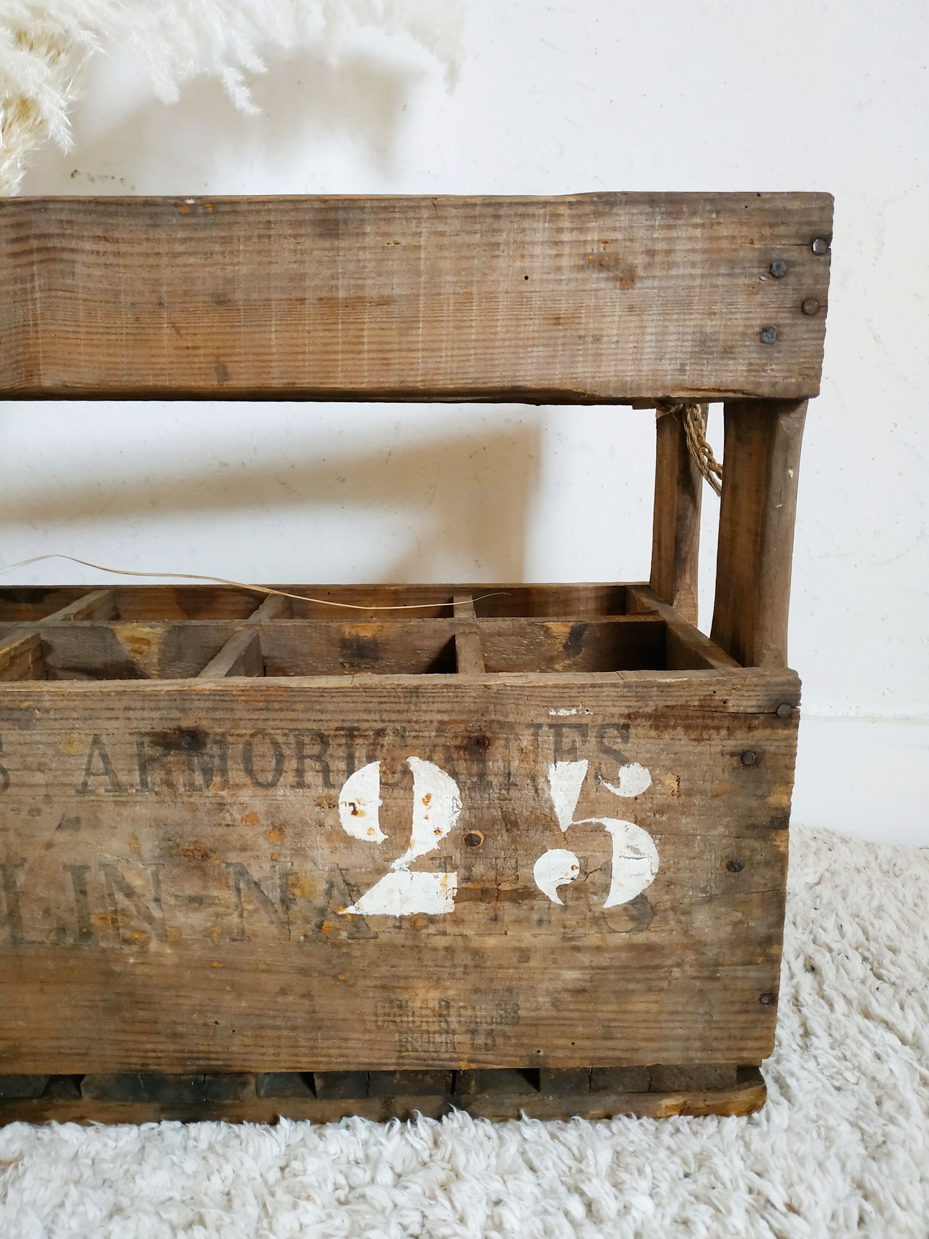 Old wooden bin or bottle holder