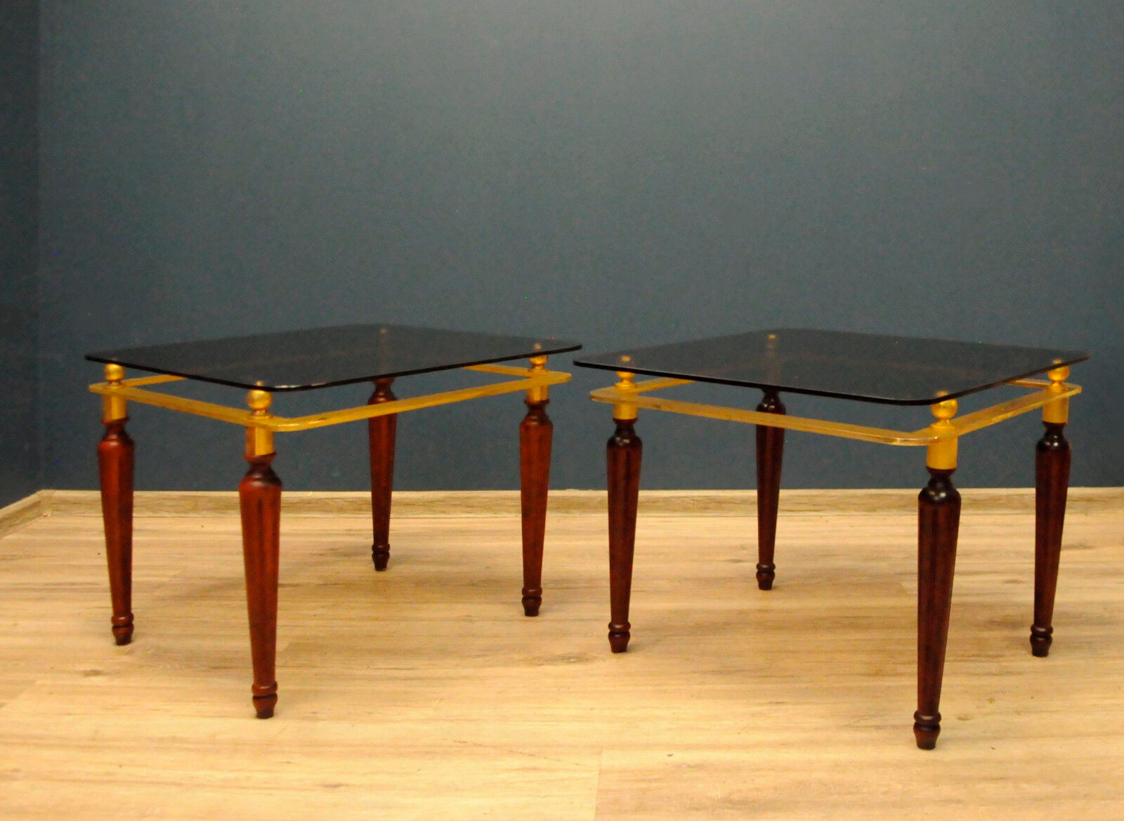 Pair of tables with crystal glass spiegel parsol, germany, 1970