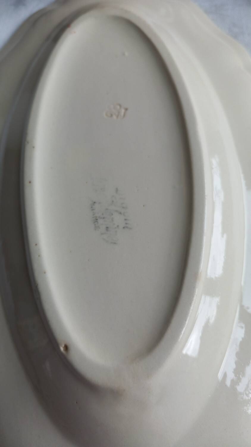 Sarreguemines ivory raviers
