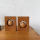 Constructivist wooden bookends