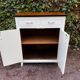 Vintage white sideboard with 2 doors and 2 drawers
